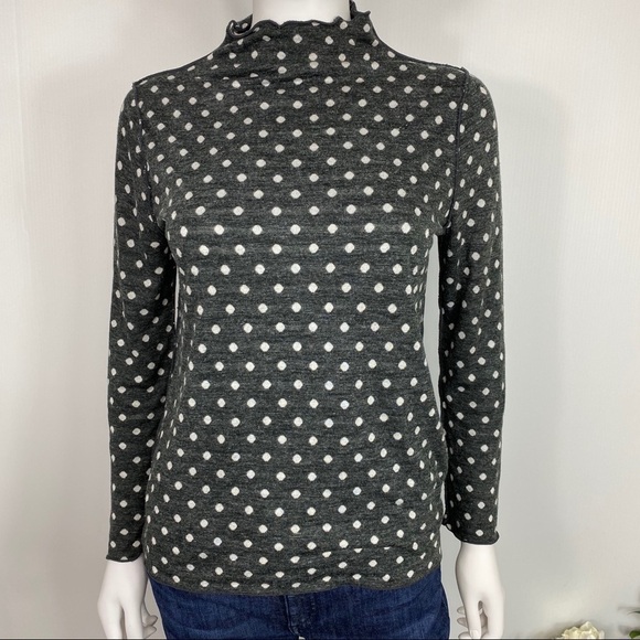 Trisha Tyler S Polka Dots Long Sleeve Knit Top - Picture 1 of 13